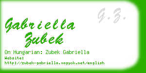 gabriella zubek business card